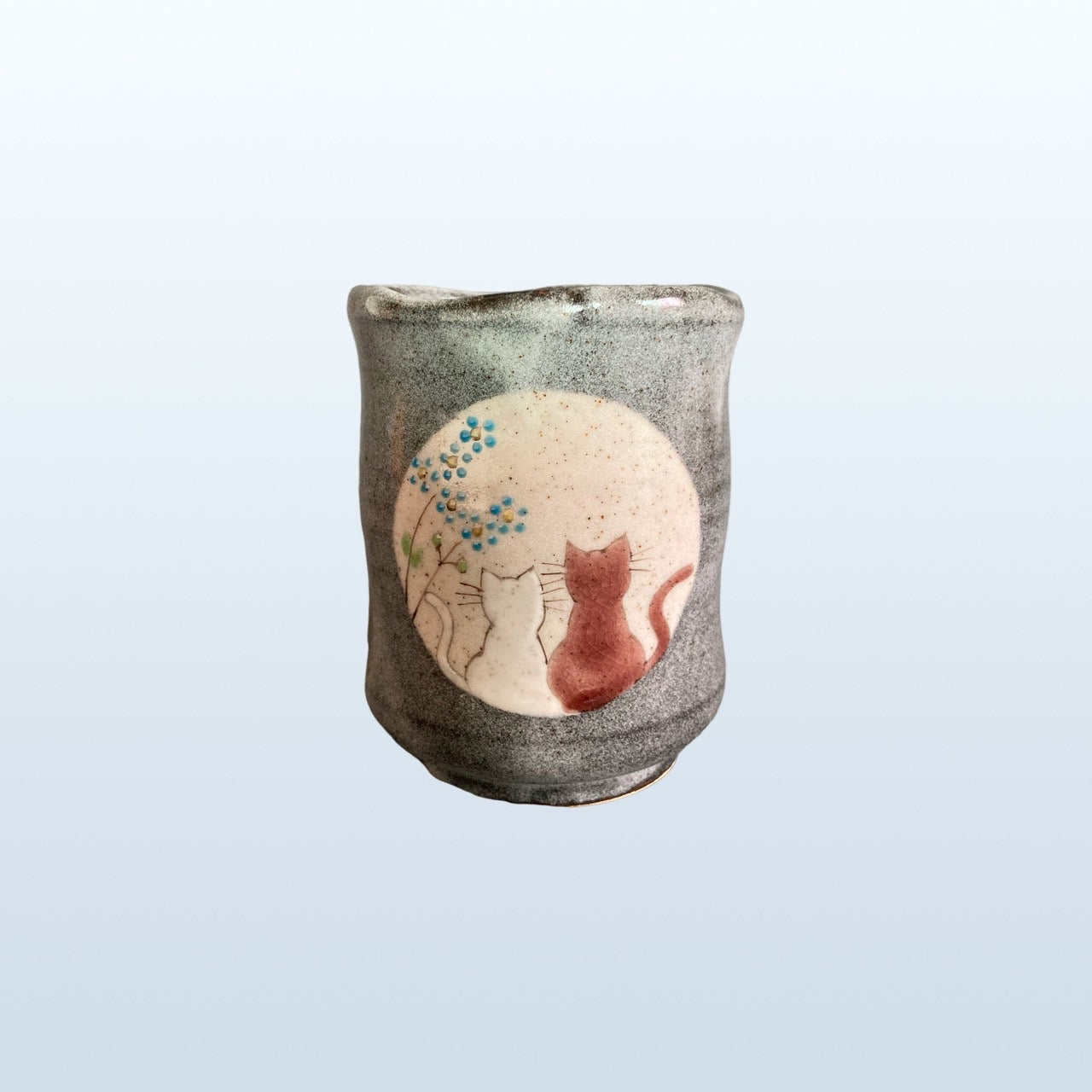 九谷燒|黑白貓咪茶杯組