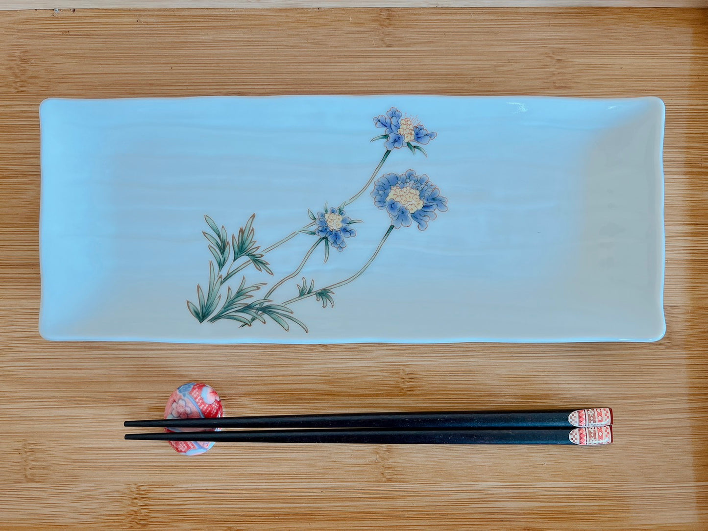 九谷燒 |花朵圖案長盤