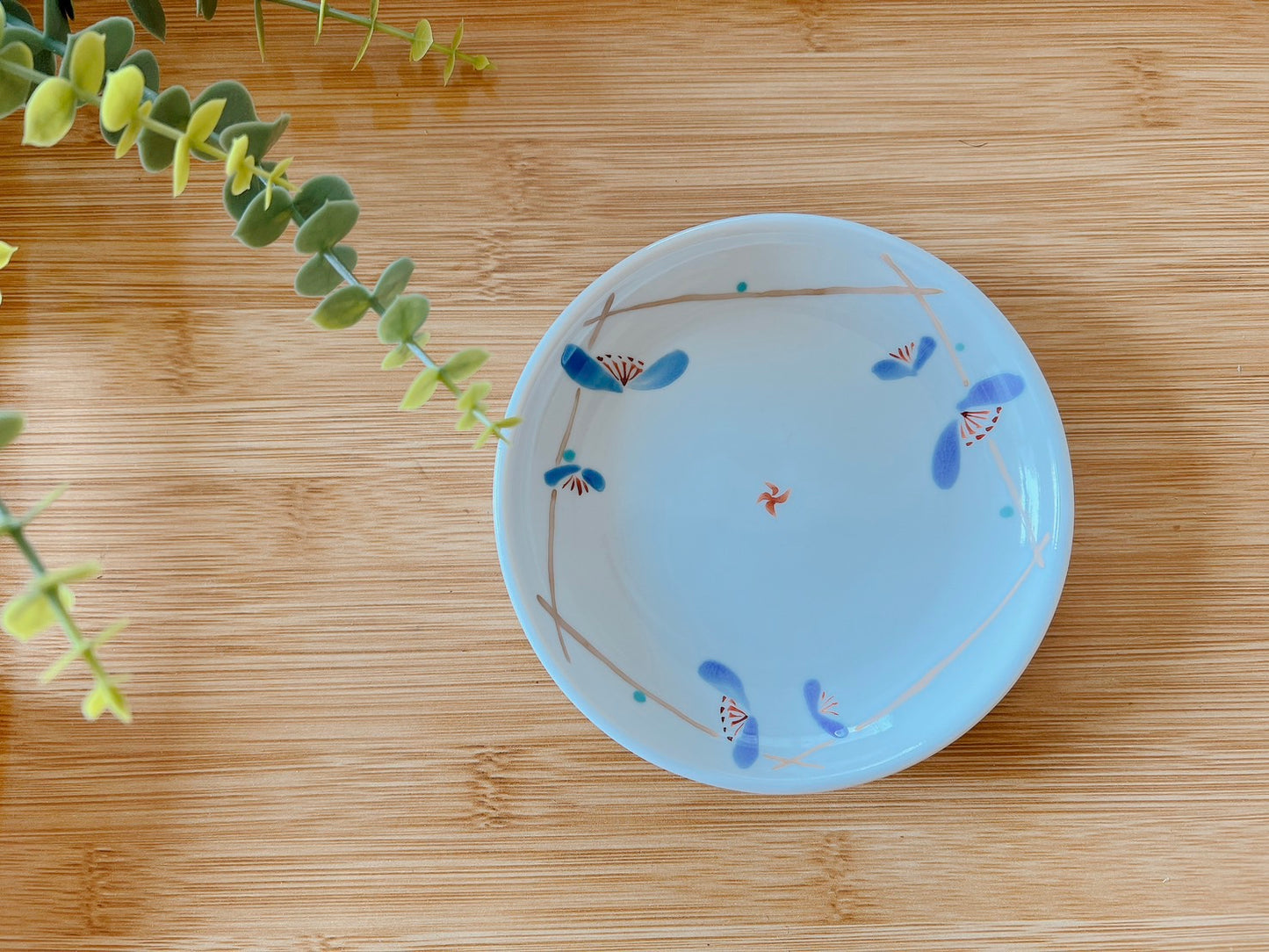 九谷燒|小花圖案對盤