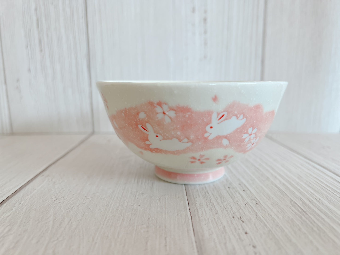 美濃燒｜兔子圖飯碗 粉/藍
